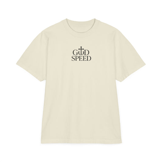 God Speed Unisex Drop-Shoulder T-Shirt - Faith-Inspired Graphic Tee