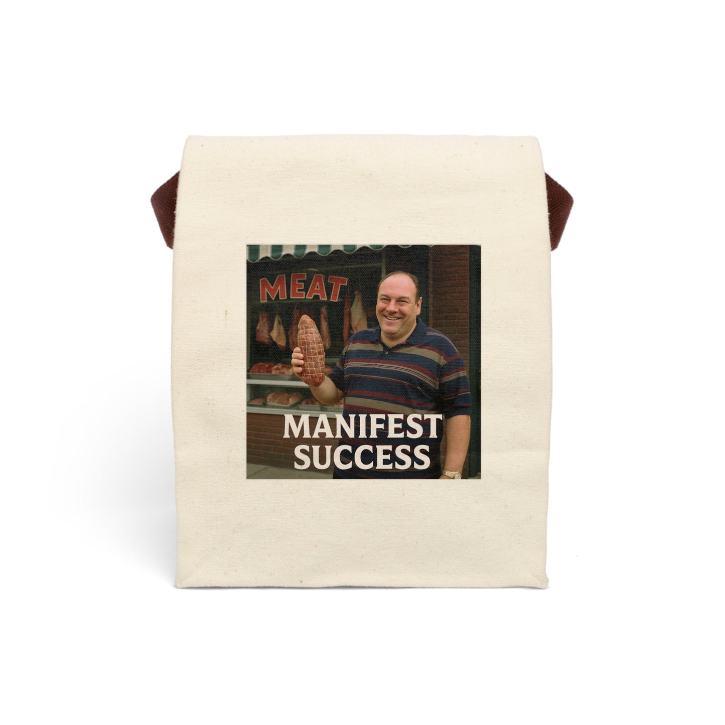 Manifest Success Canvas Lunch Bag - Reusable Tote with Strap