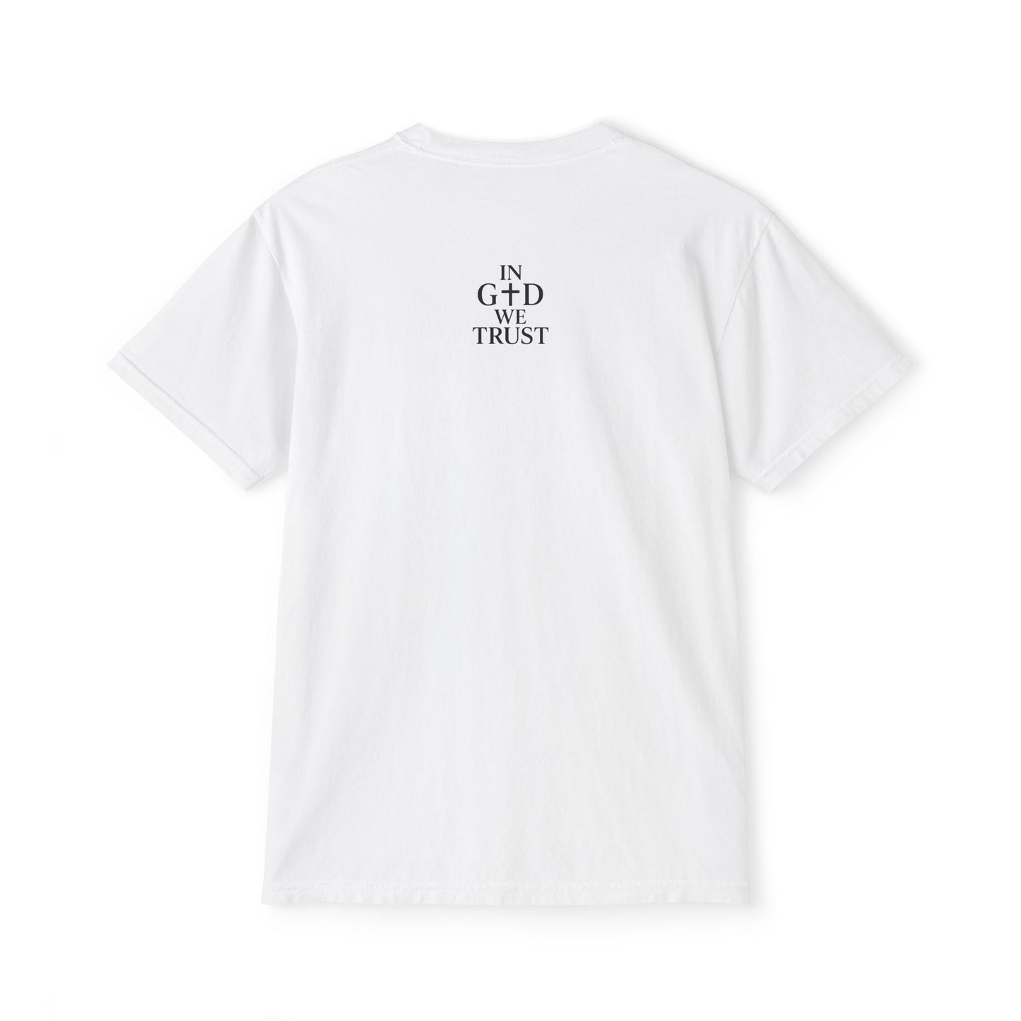 Unisex Pocket T-Shirt - 'In God We Trust' Garment-Dyed Tee