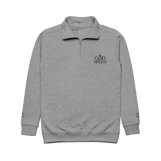 Unisex Fleece GOD SPEED Embroidery, Cozy Pullover