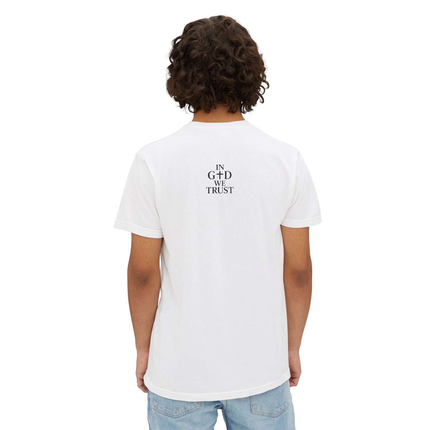 Unisex Pocket T-Shirt - 'In God We Trust' Garment-Dyed Tee