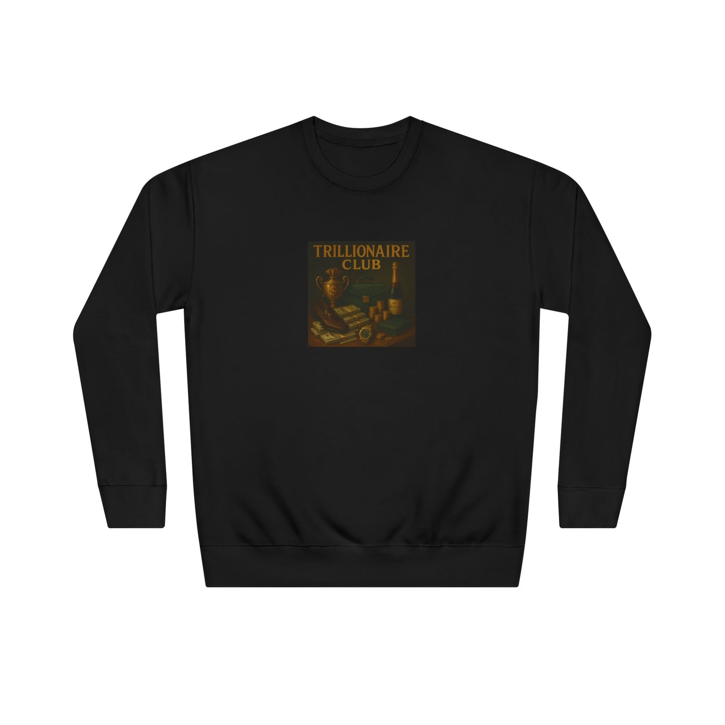 Trillionaire Club Unisex Crew Sweatshirt - Cozy Green Pullover for Inspired Dreamers