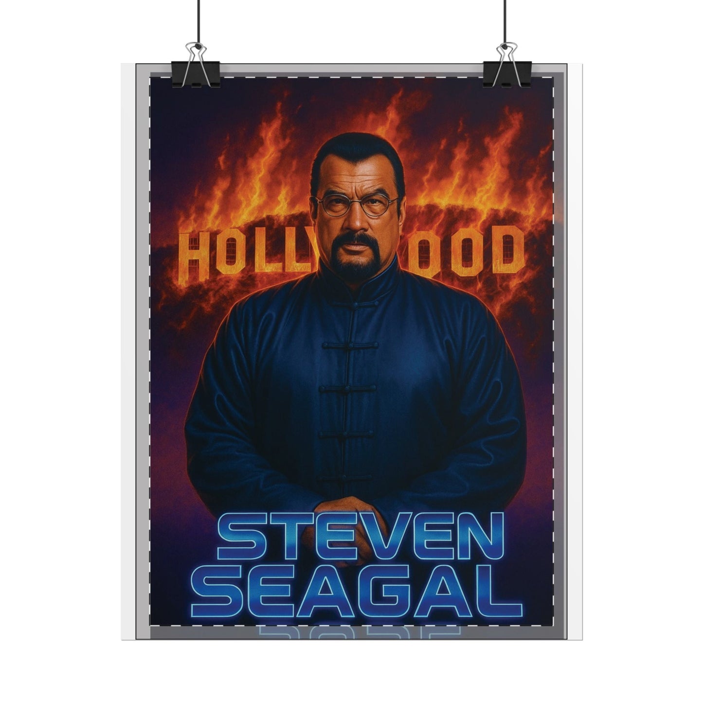 Steven Seagal Hollywood on fire Poster