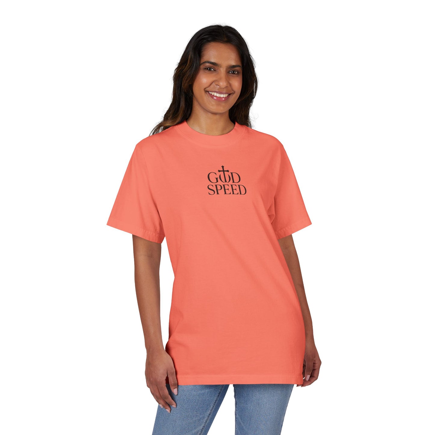 God Speed Unisex Drop-Shoulder T-Shirt - Faith-Inspired Graphic Tee