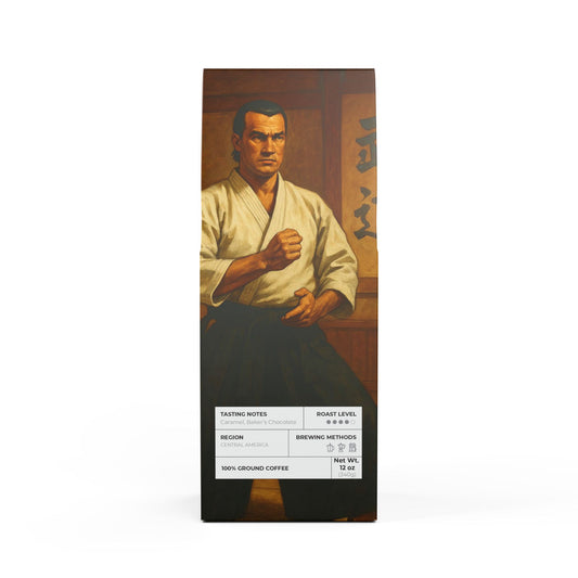The Seagal Mojo Coffee (Medium-Dark Roast) Filled with atoms that will energize you to the point you take no crap!