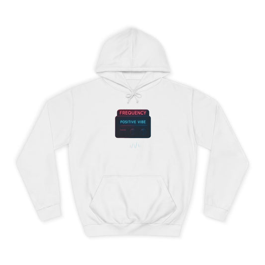 Unisex College Hoodie with Positive Vibe Design - Casual Wear, Gift for Students, Cozy Outfit, College Apparel, Trendy Hoodie