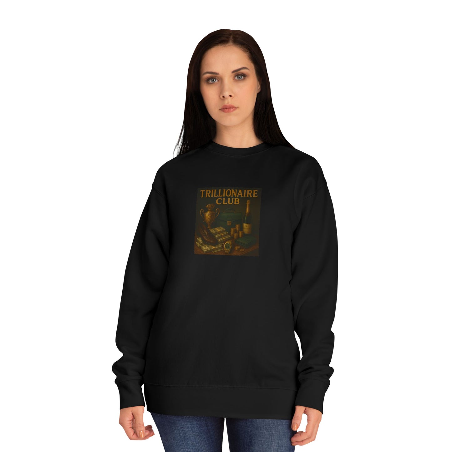 Trillionaire Club Unisex Crew Sweatshirt - Cozy Green Pullover for Inspired Dreamers