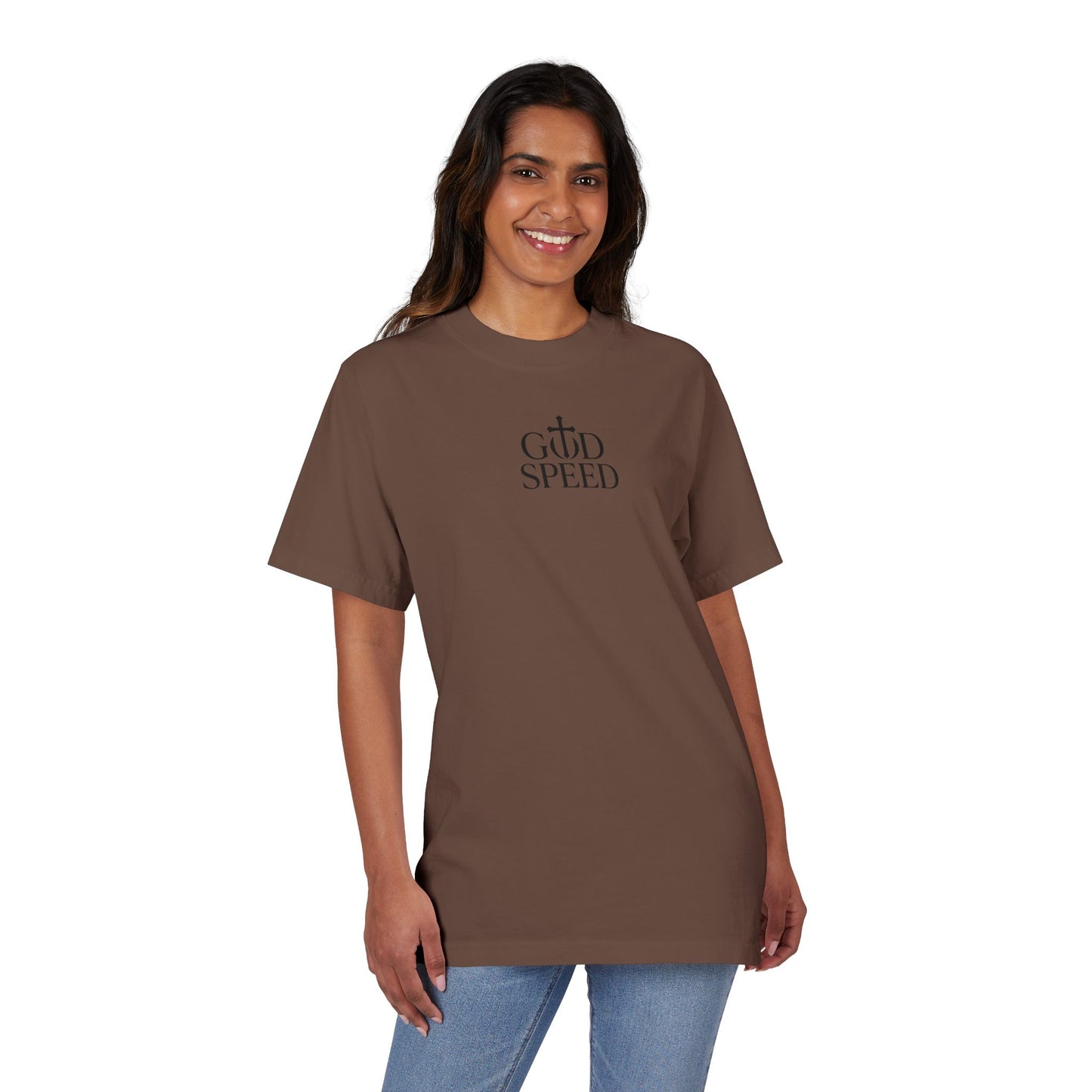 God Speed Unisex Drop-Shoulder T-Shirt - Faith-Inspired Graphic Tee