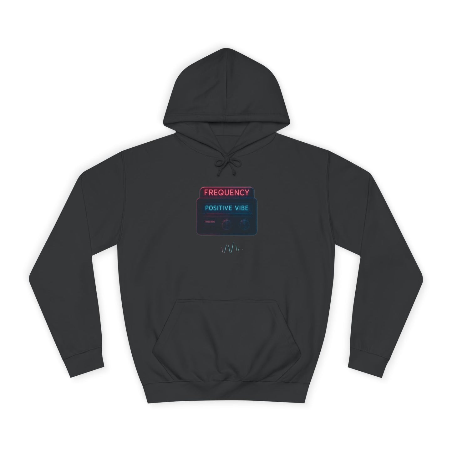 Unisex College Hoodie with Positive Vibe Design - Casual Wear, Gift for Students, Cozy Outfit, College Apparel, Trendy Hoodie