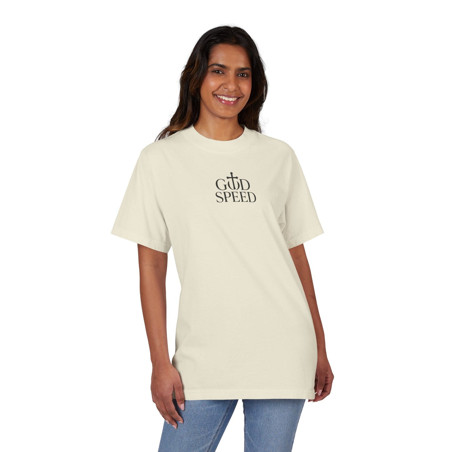 God Speed Unisex Drop-Shoulder T-Shirt - Faith-Inspired Graphic Tee