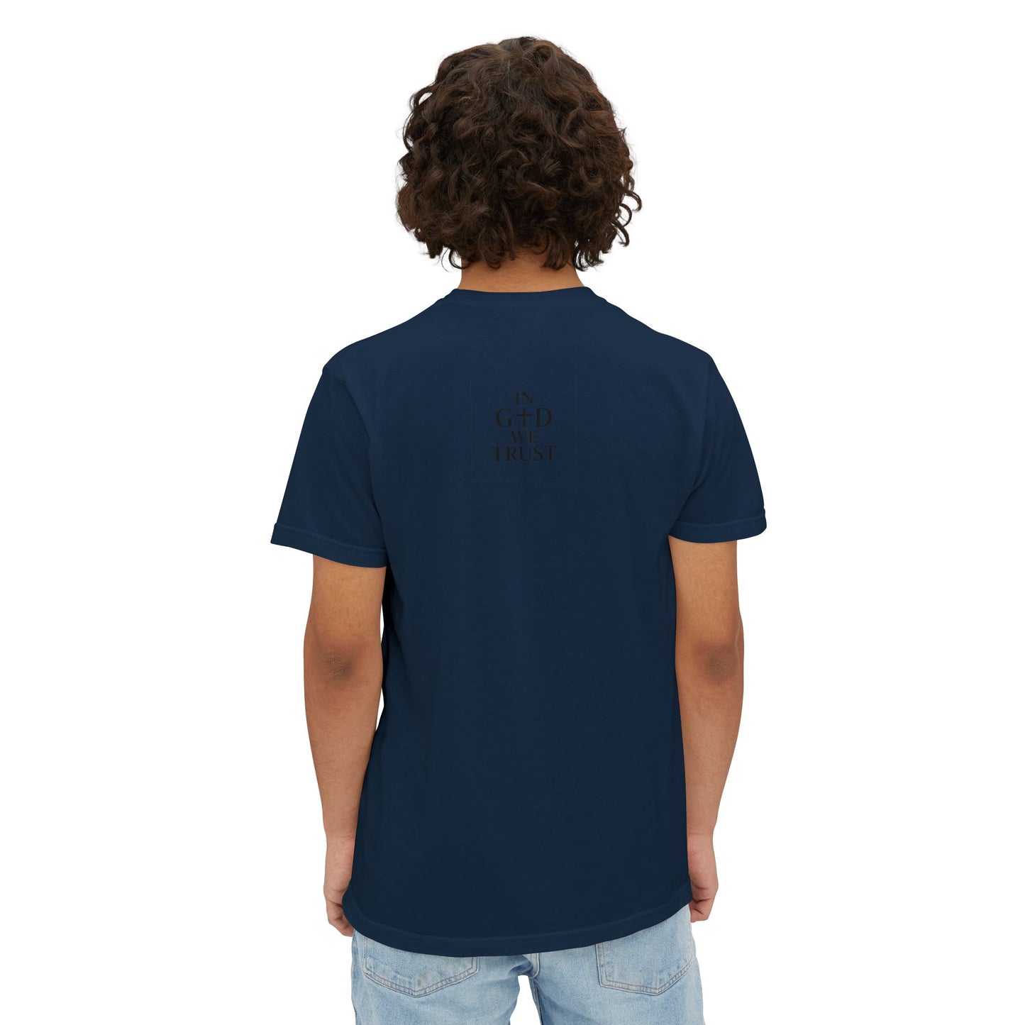 Unisex Pocket T-Shirt - 'In God We Trust' Garment-Dyed Tee