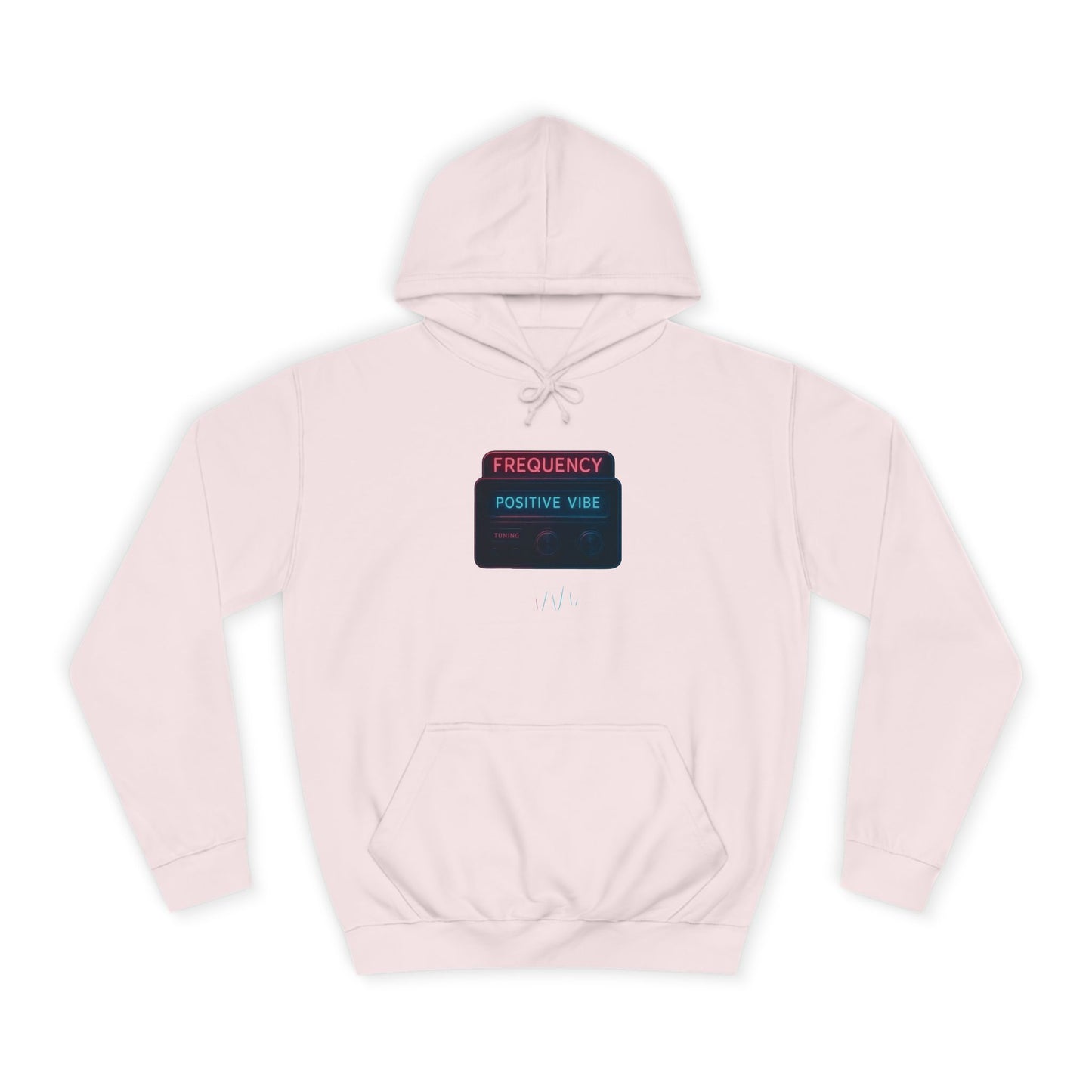 Unisex College Hoodie with Positive Vibe Design - Casual Wear, Gift for Students, Cozy Outfit, College Apparel, Trendy Hoodie