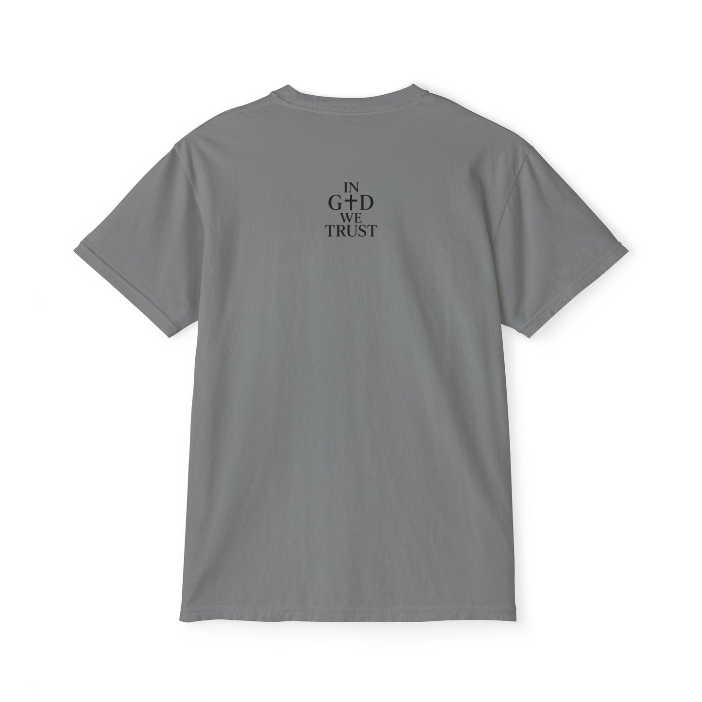 Unisex Pocket T-Shirt - 'In God We Trust' Garment-Dyed Tee