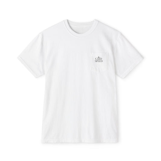 Unisex Pocket T-Shirt - 'In God We Trust' Garment-Dyed Tee