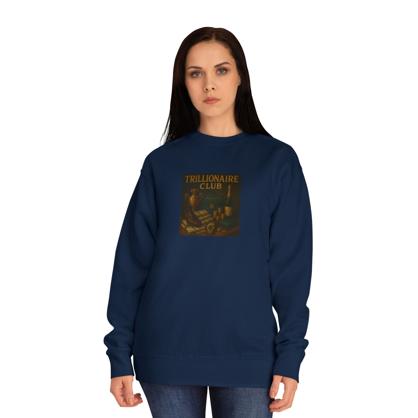 Trillionaire Club Unisex Crew Sweatshirt - Cozy Green Pullover for Inspired Dreamers
