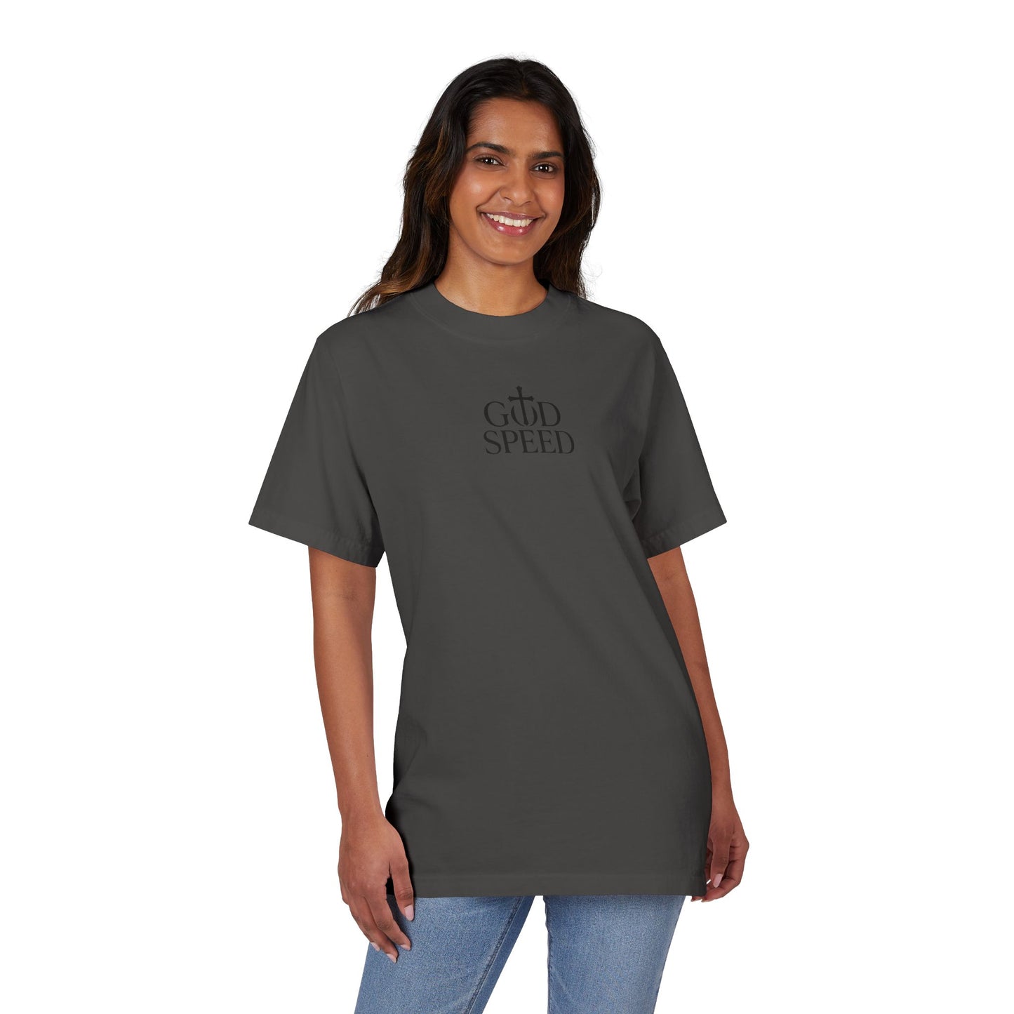 God Speed Unisex Drop-Shoulder T-Shirt - Faith-Inspired Graphic Tee